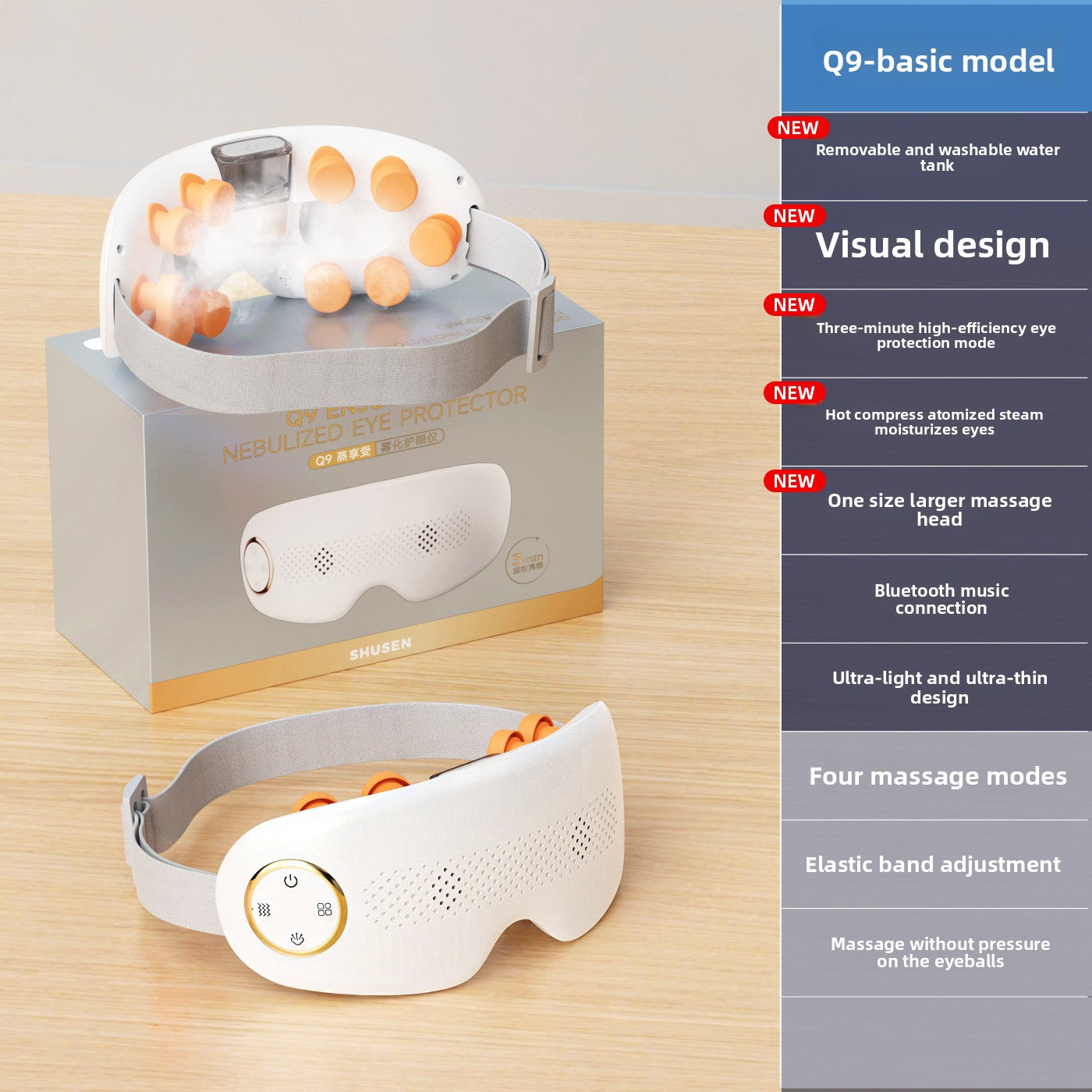 Steam Atomizing Eye Massager with Hot Cold Compress