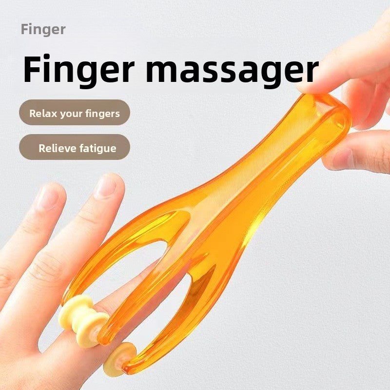 Portable Finger and Palm Massager with Jade Roller