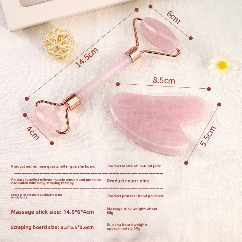 Jade Facial Massager Roller and Scraper