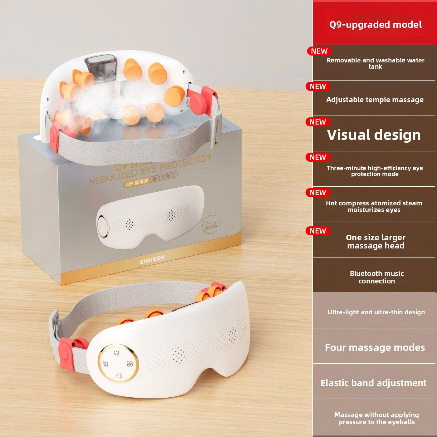 Steam Atomizing Eye Massager with Hot Cold Compress